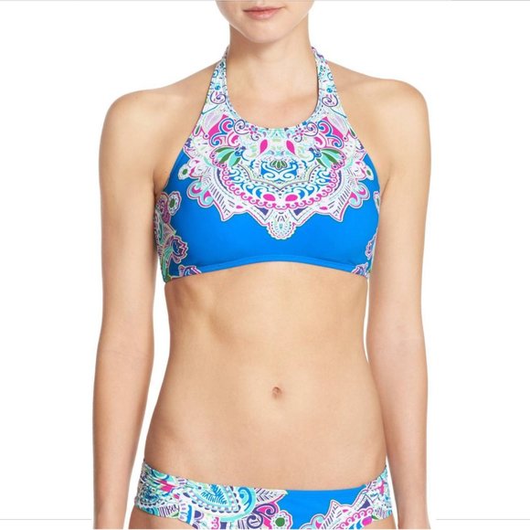NEW 2PC La Blanca 'Lost Coast' High Neck Halter Top + Bikini Bottom [SZ 6 ] #C98 - Picture 4 of 13